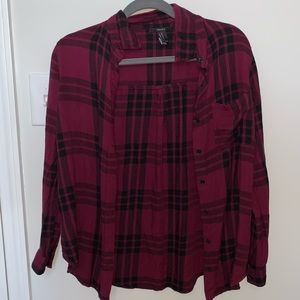 Forever 21 plaid flannel shirt. Size S